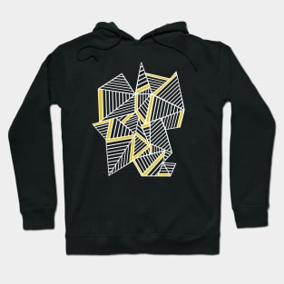 Abstract Lines Repeat with Yellow Hoodie